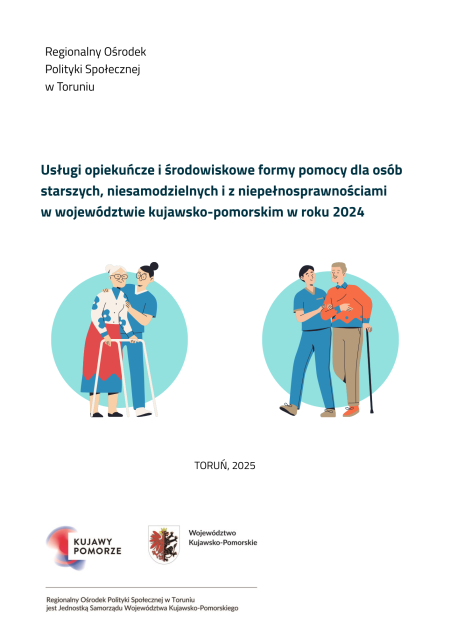 Okładka opracowania "Usługi opiekuńcze i środowiskowe 2024 - 2035"