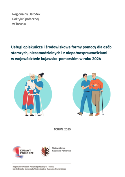 Okładka opracowania "Usługi opiekuńcze i środowiskowe 2024 - 2035"