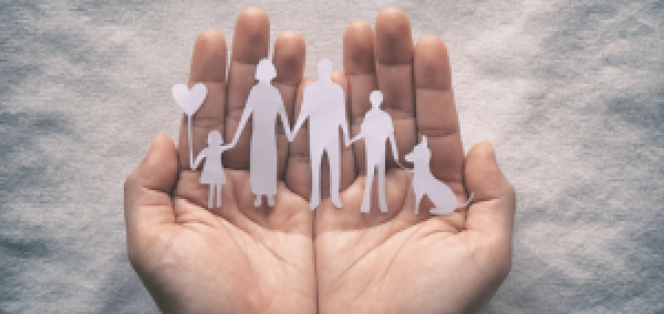 Symboliczne przedstawienie opieki nad rodziną