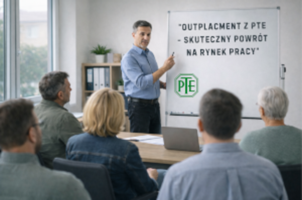 Grafika prezentująca szkolenie PTE