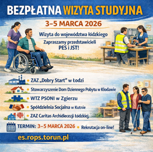 Grafika prezentująca plan wyjazdu studyjnego