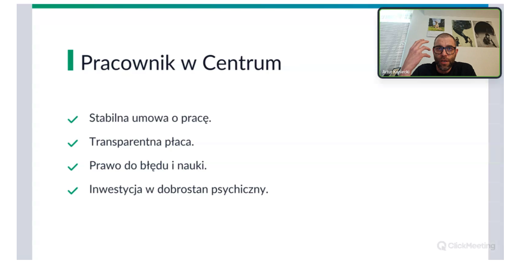 Plansza prezentacji dotyczącej ekonomii społecznej