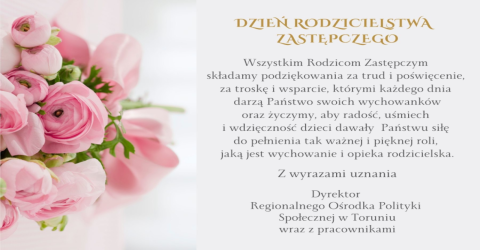 Życzenia z okazji Dnia Rodzicielstwa Zastępczego